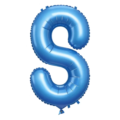 number 3 balloon in blue sticker