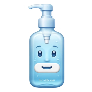 nettoyant visage avec ecriture sticker