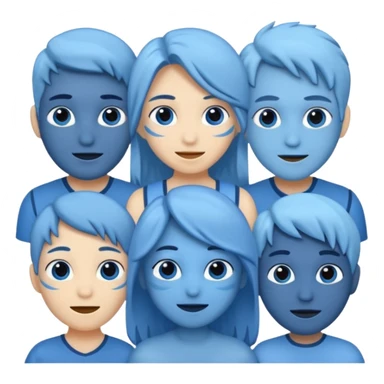 Amigos azul mari bjo sticker