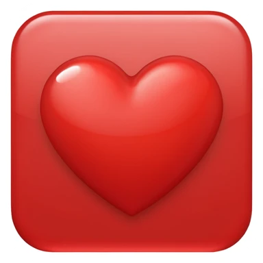Love heart red emoji Facebook sticker