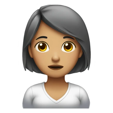 A tired girl in the office sticker