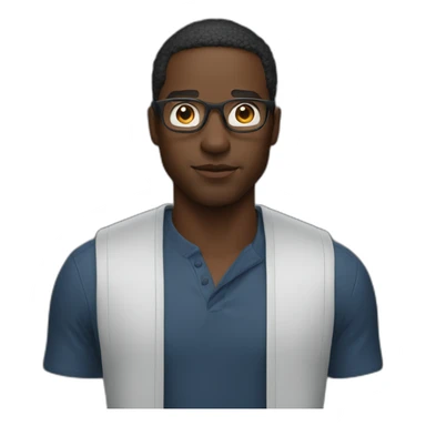 black-man-wearing-apple-vision-pro sticker