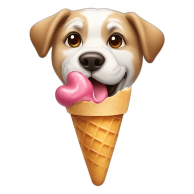 dog-eating-icecream sticker