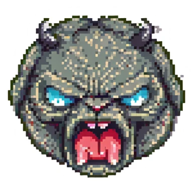 an emoji of an angry face with tongue out sticker