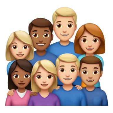 6 people, 4 men and 2 women sticker