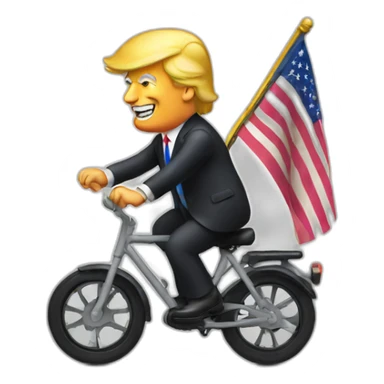 Trump on bike sticker
