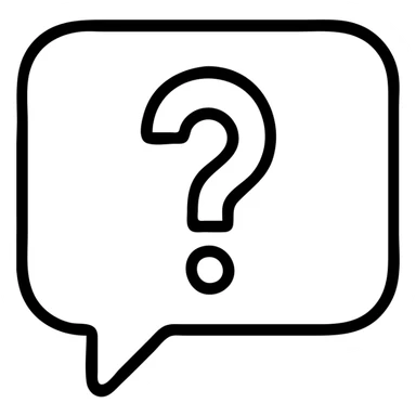speech bubble with question mark inside sticker