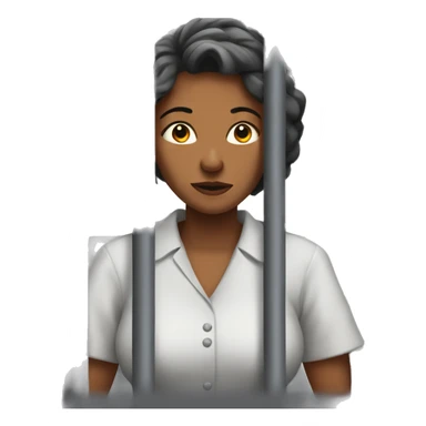 Woman in jail sticker