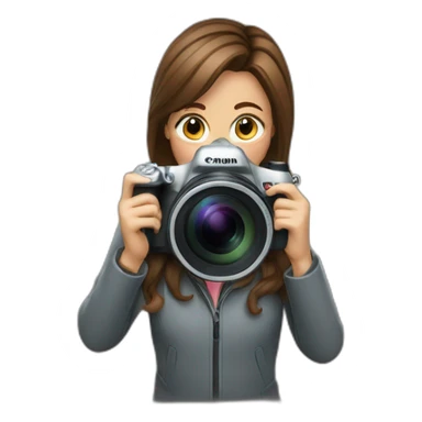 A woman taking a picture with canon camera  sticker