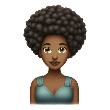 Afro puff power sticker