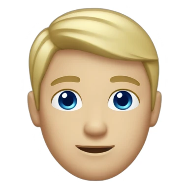 Short Blond hair man with blue eye sticker