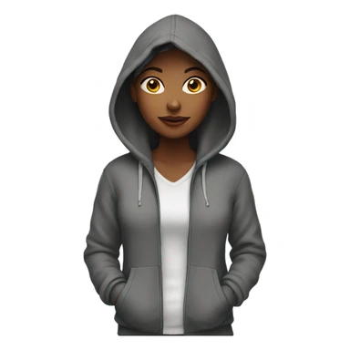 Woman in hoodie sticker