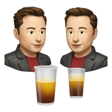 elon musk is drinking  sticker