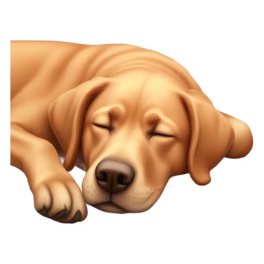 Red lab sleeping sticker