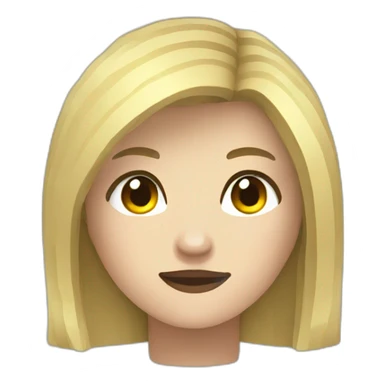 blonde woman Minecraft style sticker