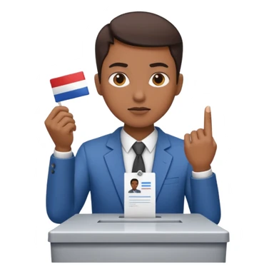 Vote - participate in elections by casting your vote for candidates sticker