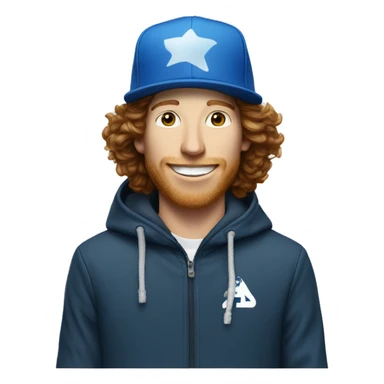 Shaun White wearing a blue A’s hat sticker