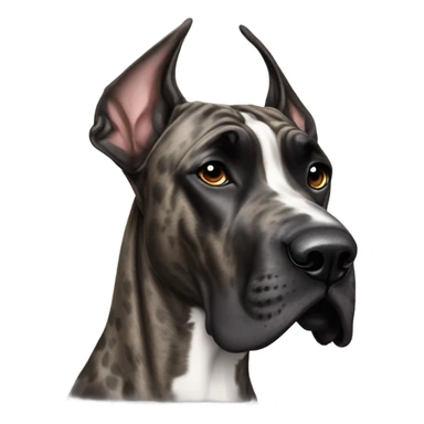 Brindle color, Great dane sticker