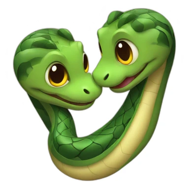 snakes a loving couple sticker