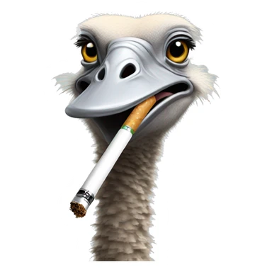 Ostrich smoking iqos  sticker