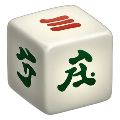 a mahjong with "福" written on it sticker