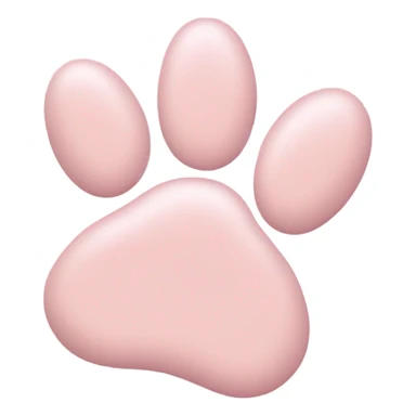 cute light pink paw sticker