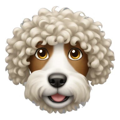 dog with curly hair sticker