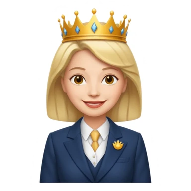 queen with suit sticker