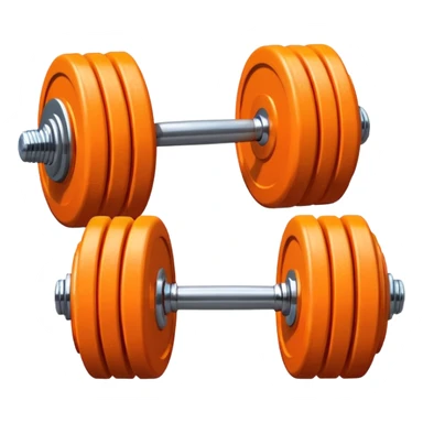 orange barbell dumbell sticker