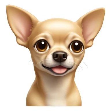 A beige Chihuahua head  sticker