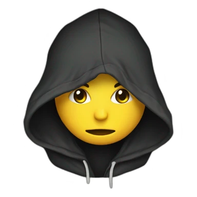 hacker hoodie black+ sticker