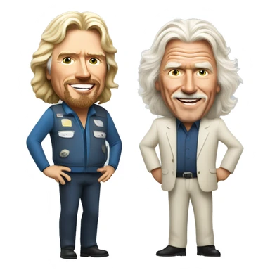Richard Branson and Billy Connolly  sticker
