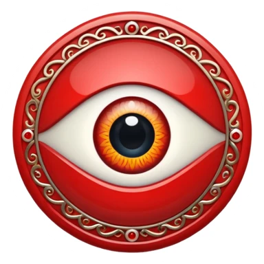 evil eye symbol red sticker