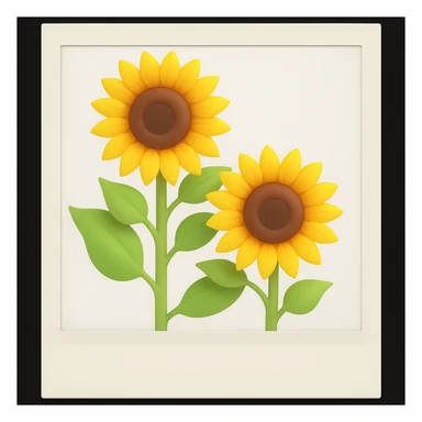 Add a polaroid frame to the image, keeping the same colors and style. sticker