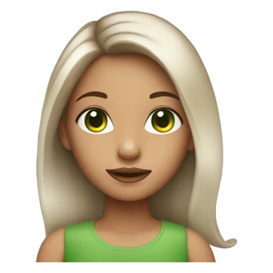 Girl with ombre hair and green eyes sticker