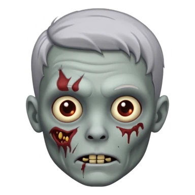 zombie boy with gray hair sticker