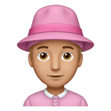 pink hatt and dress  man  sticker