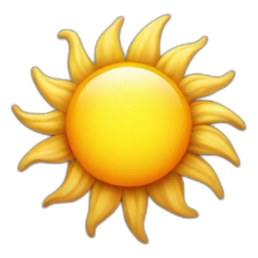 Realistic sun sticker