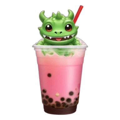 dragon bubble tea sticker