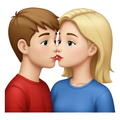 boy and girl making out sticker