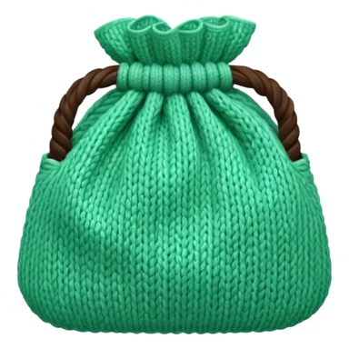 mint Knitted Bag sticker