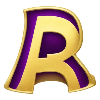 a shiny gold baseball cap with the letter R on the front sticker
