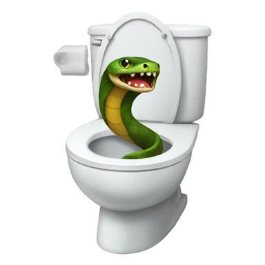 snake in toilet sticker