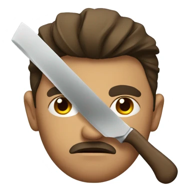 pouting with a knife emoji  sticker