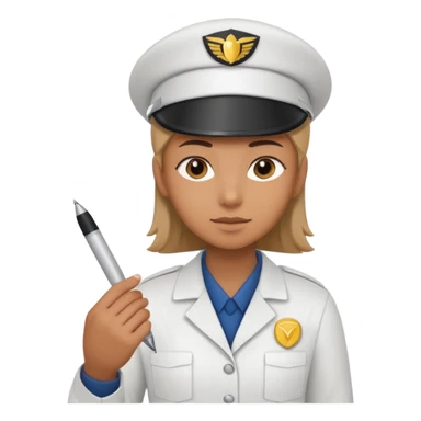 create a realistic emoji of a packaging woker with a protocol in his hand writing something down. sticker