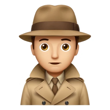 spam can wearing a fedora and trench coat, looking sneaky sticker
