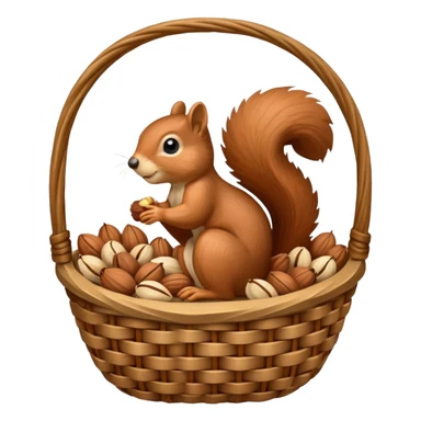 nut basket for squirrel sticker