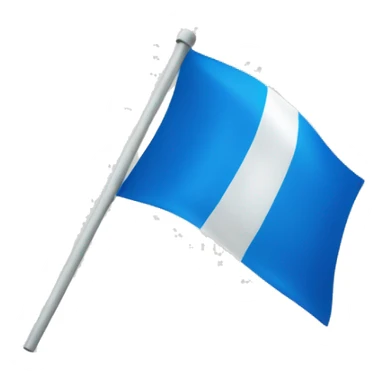 A blue flag with one White circle in center sticker