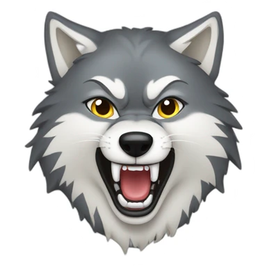 female wolf growling sticker