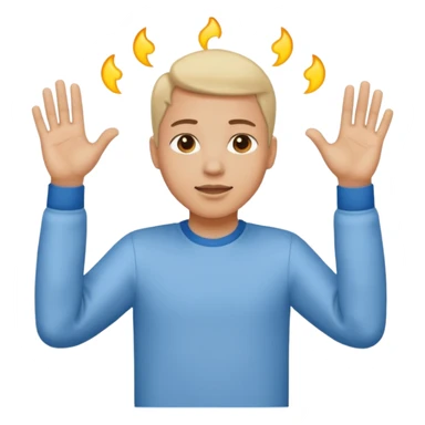 A person with there hands going up and down sticker